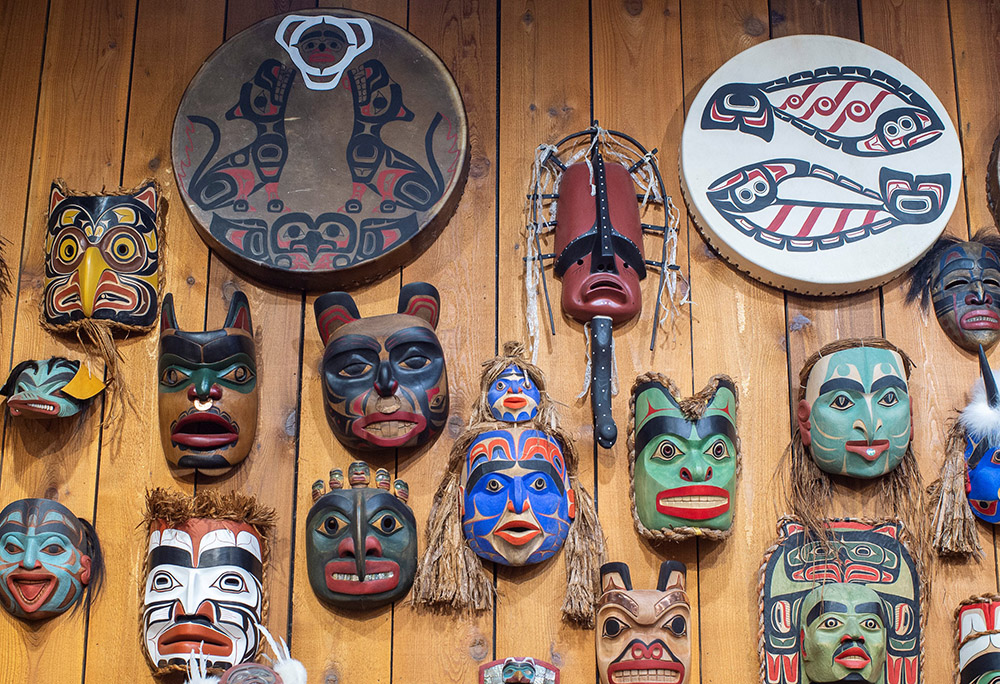 A photo of Alaska Native handcrafted items.