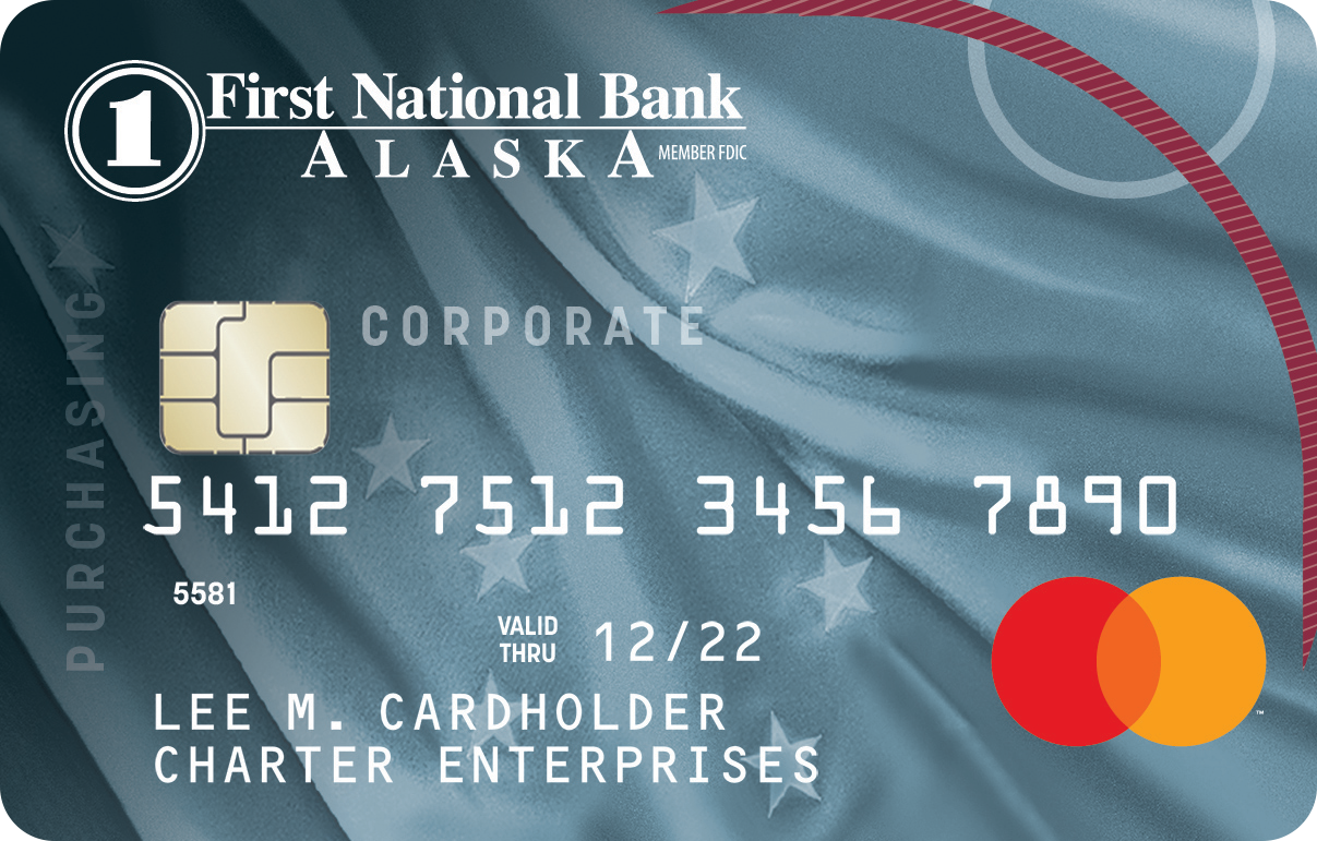 Photo of a First National Corporate Card.